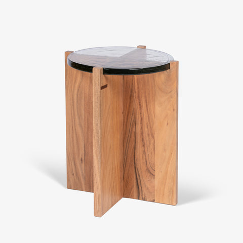 Orange Tree solid wood side table