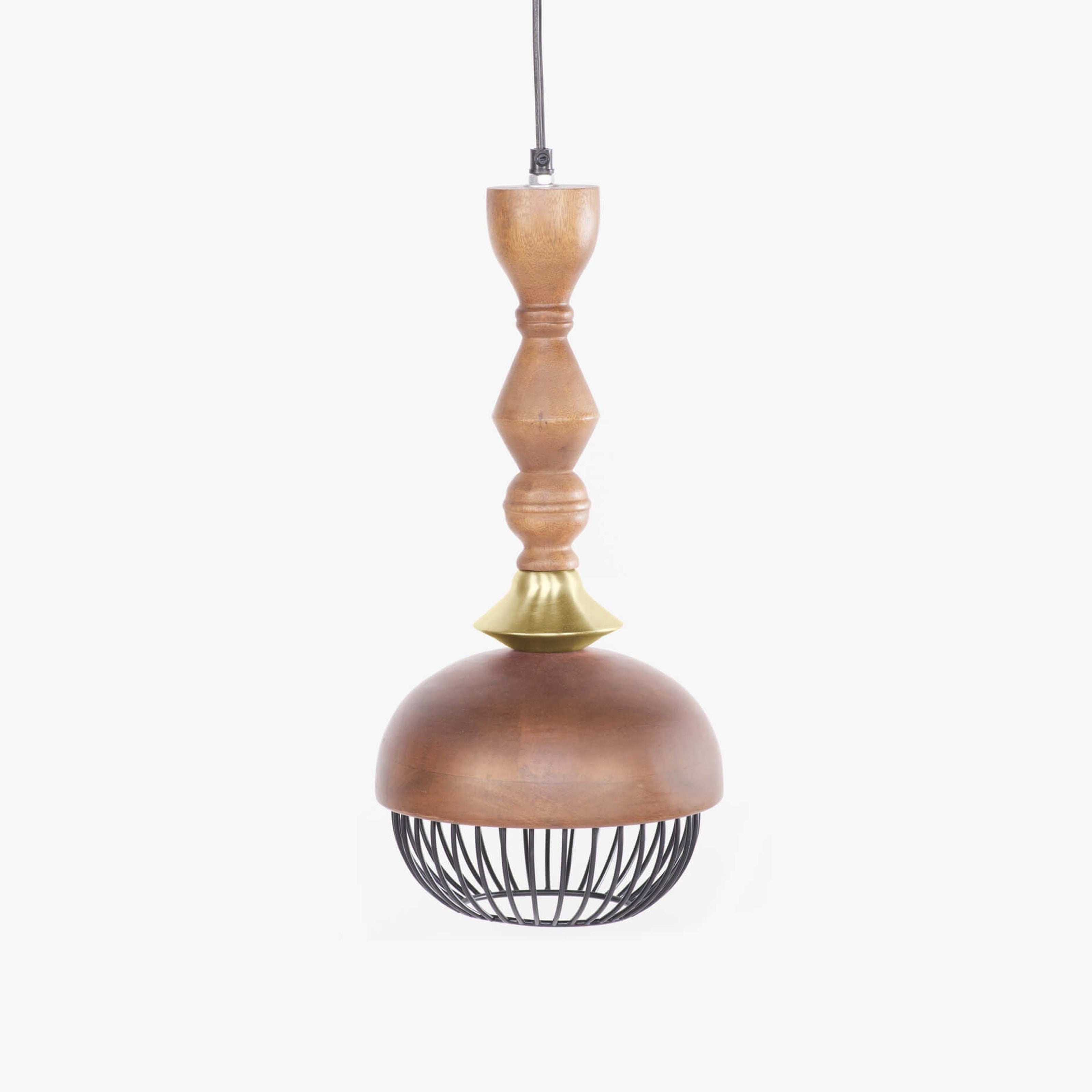 Jodha Gold Hanging Lamp Tall - Orange Tree Home Pvt. Ltd.
