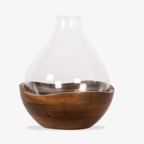 Quinn Wide Glass Vase