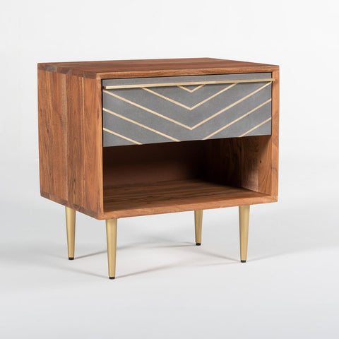 Toshi Wooden Bedside Table