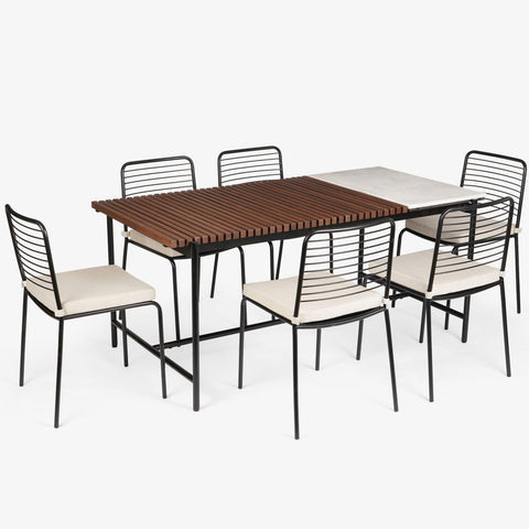 Covent Garden Outdoor Dining Table With 6 Chairs