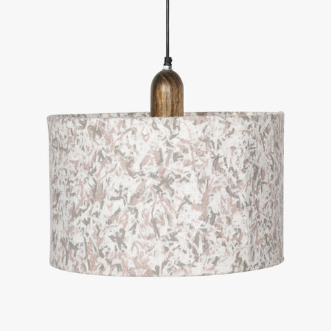 Flake Hanging Lamp Beige Drum - Orange Tree Home Pvt. Ltd.