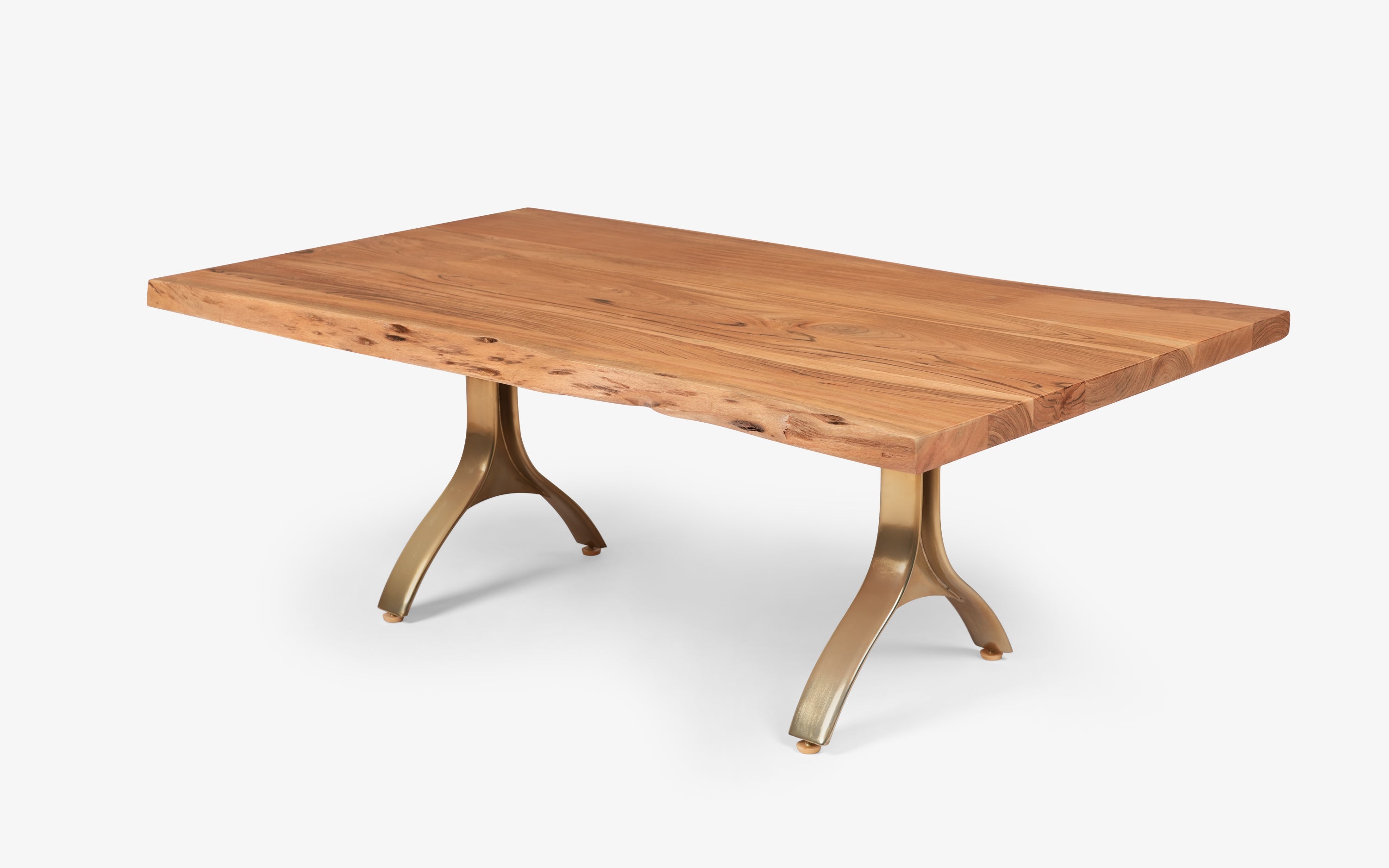 Yoho Live Edge Rectangle Coffee Table | Acacia Wood - with white background - Orange Tree