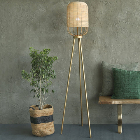 Henka Natural Floor Lamp - Orange Tree Home Pvt. Ltd.