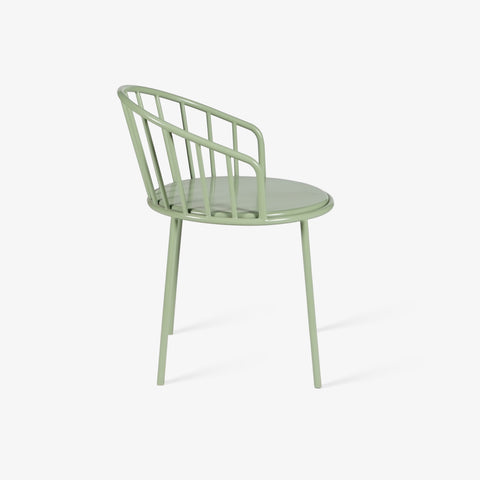 side view of outdoor dining chair