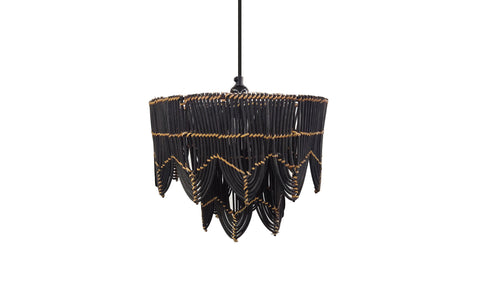Arch Drum Hanging Lamp Small Black cane