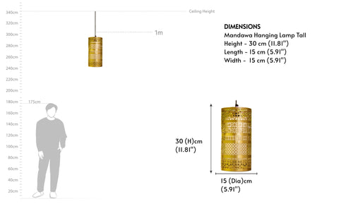 Mandawa Hanging Lamp Tall