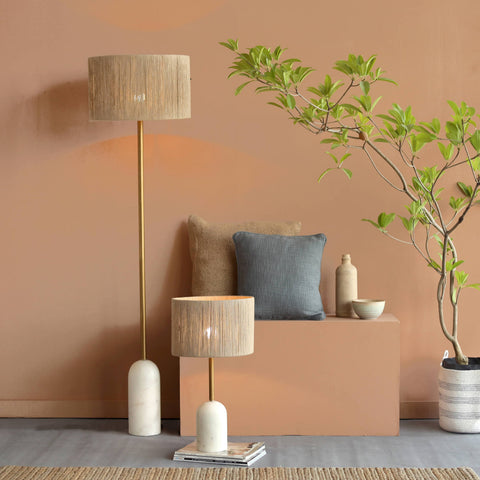 Cusp Sisal Fiber Table Lamp - Orange Tree Home Pvt. Ltd.