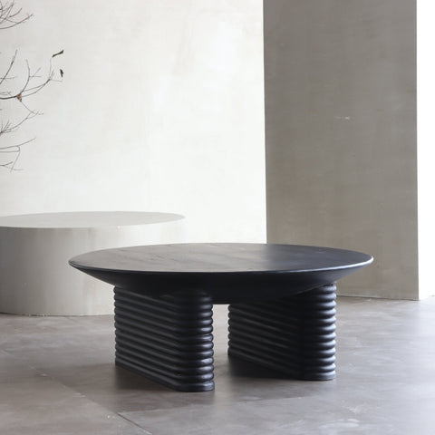 Ribbed Coffee Table Black