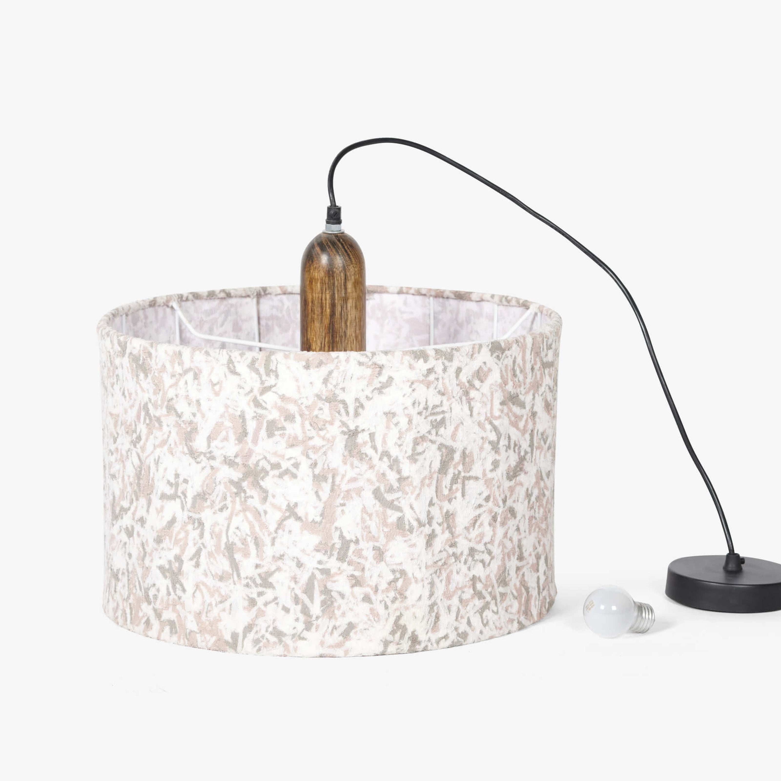 Flake Hanging Lamp Beige Drum - Orange Tree Home Pvt. Ltd.