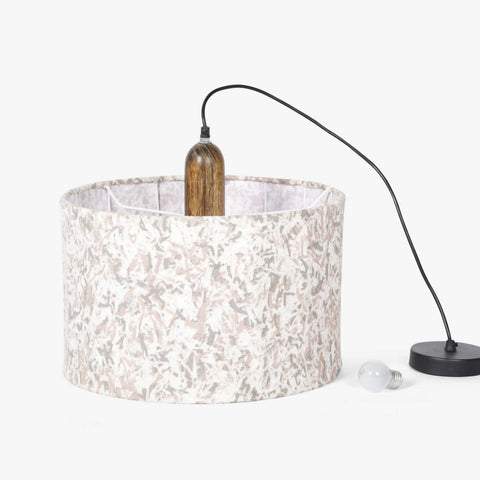 Flake Hanging Lamp Beige Drum - Orange Tree Home Pvt. Ltd.