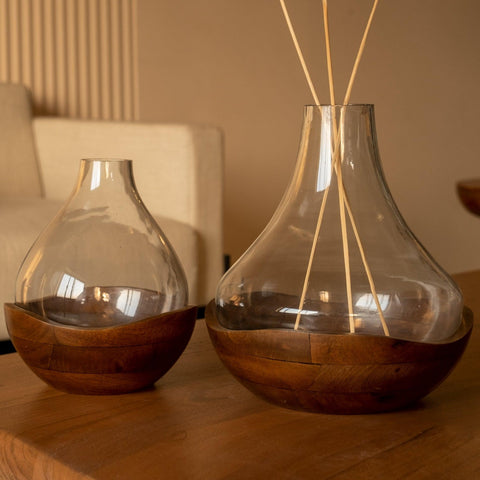 Quinn Wide Glass Vase