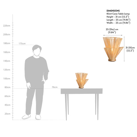 Klimt Cane Table Lamp