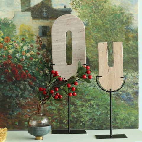 Doric Table Decor Travertine