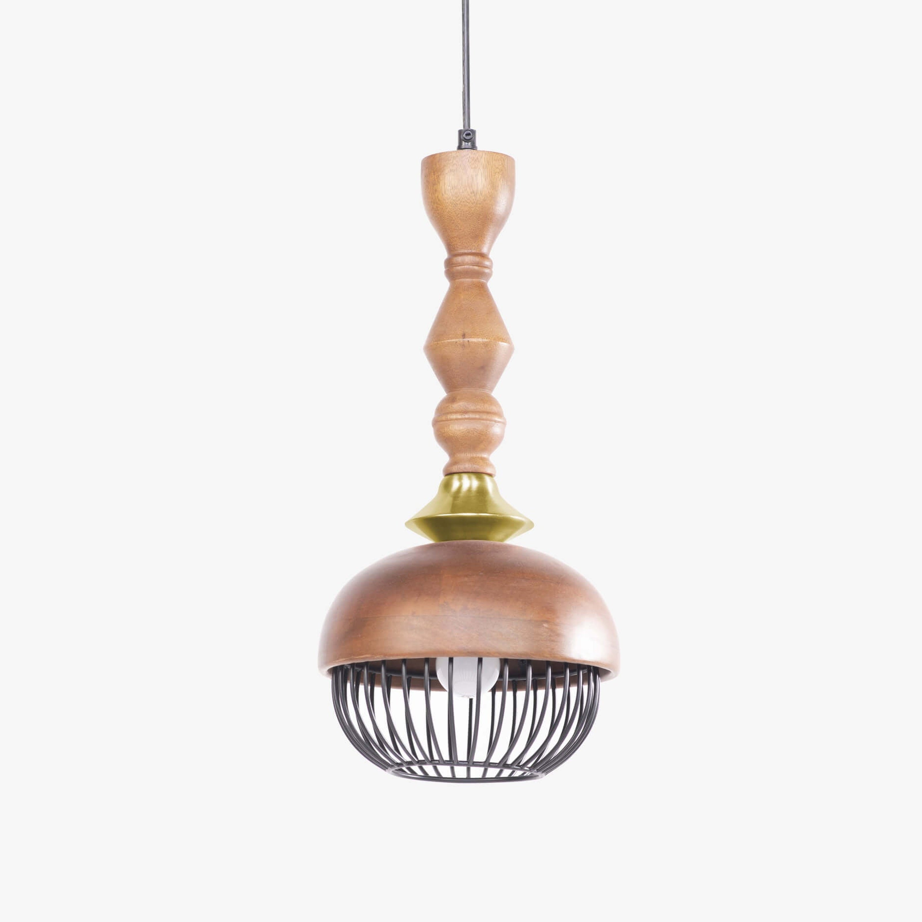 Jodha Gold Hanging Lamp Tall - Orange Tree Home Pvt. Ltd.