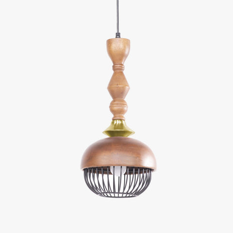 Jodha Gold Hanging Lamp Tall - Orange Tree Home Pvt. Ltd.