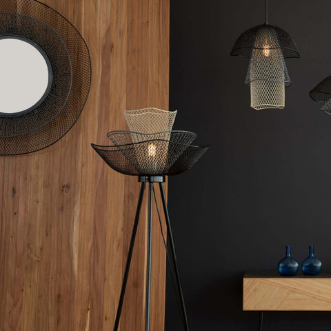 Mallawi Black Floor Lamp - Orange Tree Home Pvt. Ltd.