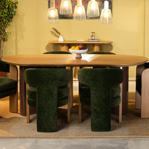 Kaba Pill Shape Dining Table 6 Seater