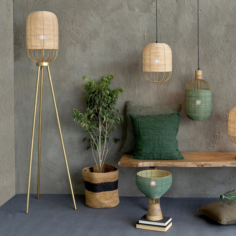 Henka Green Hanging Lamp Tall - Orange Tree Home Pvt. Ltd.