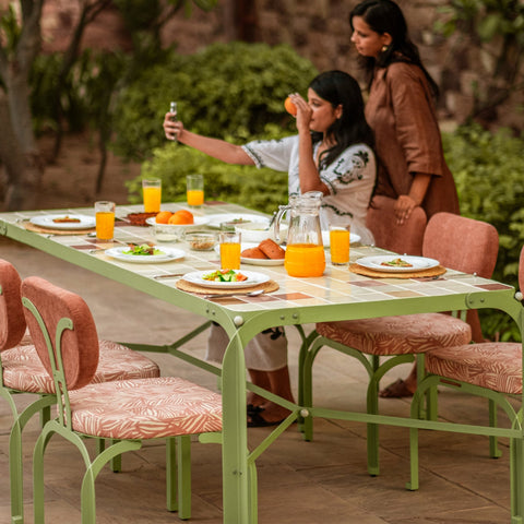 Dastoori Outdoor Dining Table with 6 Chairs