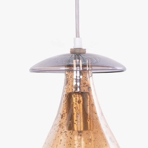 Sitara Glass Hanging Lamp Gold Small