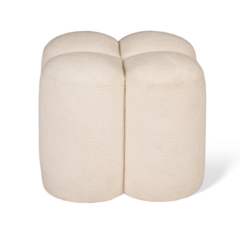 Poppy Clover Pouf