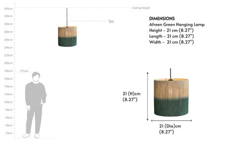 Afreen Green Hanging Lamp