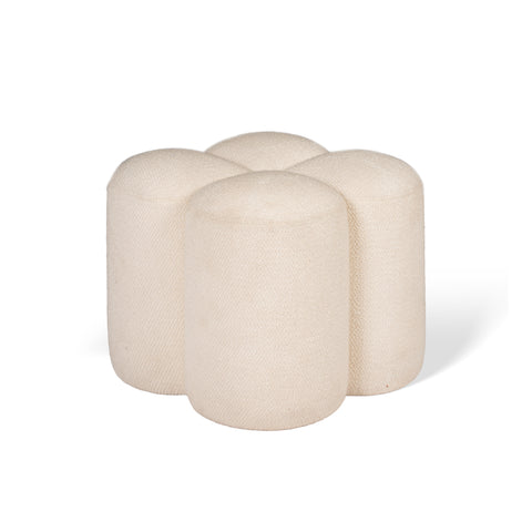 Poppy Clover Pouf