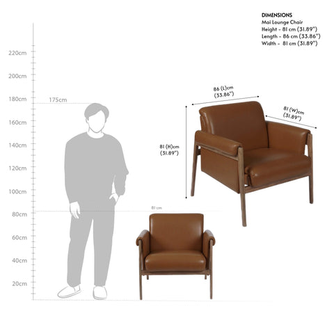 Mai Solid Wood Lounge Sofa Chair