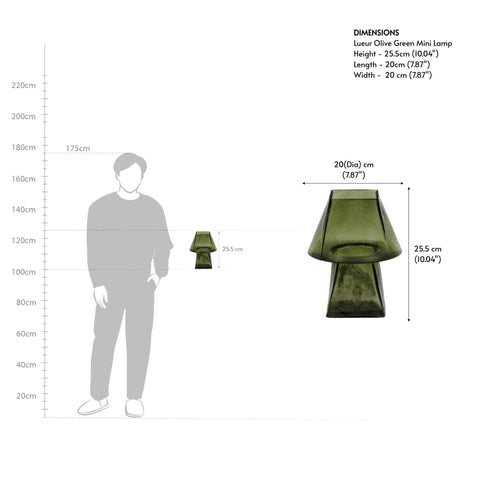 Lueur Olive Green Mini Table Lamp