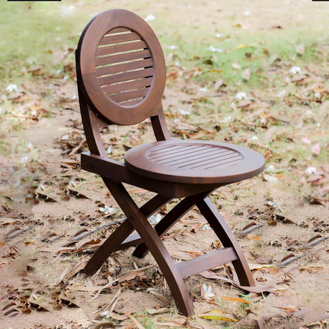 Alfresco Outdoor Folding Round Stool With 2 Folding Round Chairs