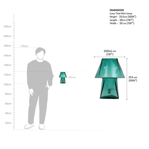 Lueur Teal Mini Table Lamp