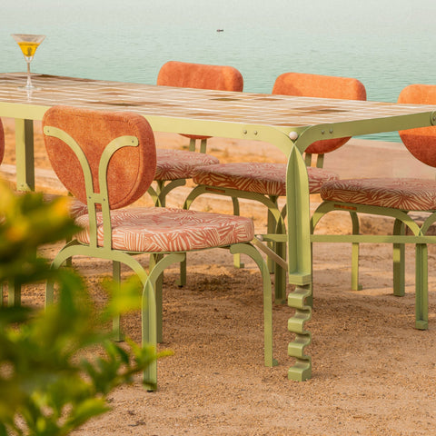 Dastoori Outdoor Dining Table with 6 Chairs