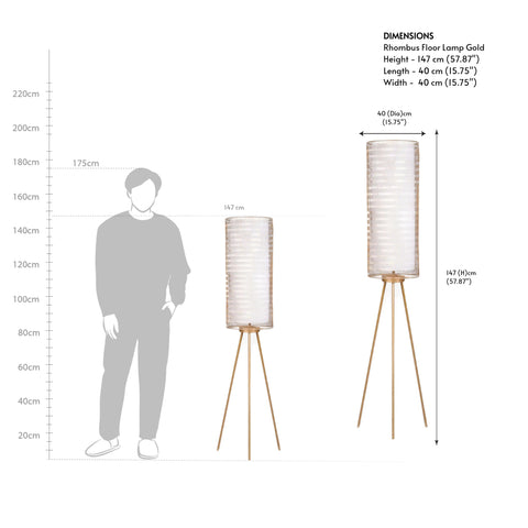 Rhombus Floor Lamp Gold