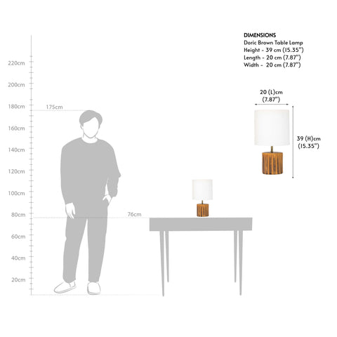 Doric Brown Table Lamp