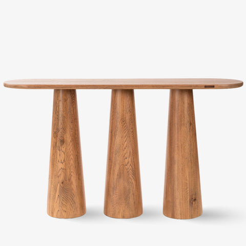 Hump Oak Wood Console Table