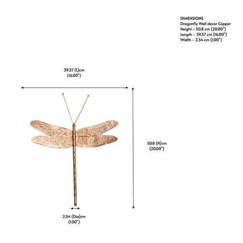 Dragonfly Wall decor Copper