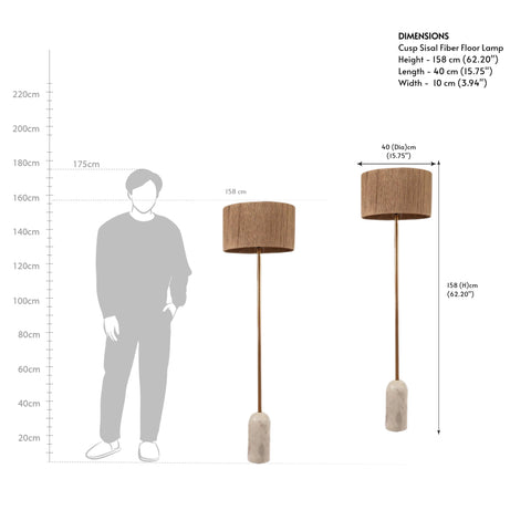 Cusp Sisal Fiber Floor Lamp