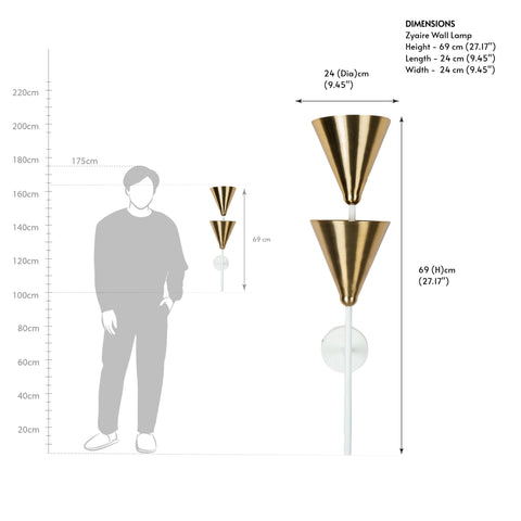 Zyaire Metal Wall Lamp