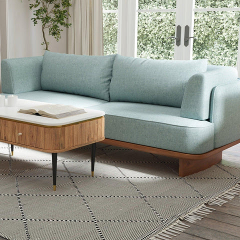 Anish 3 Seater Sofa Blue