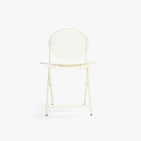 Patio Off White Folding Chair