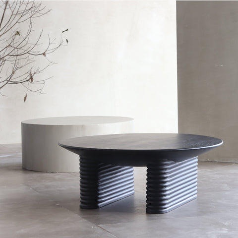 Ribbed Coffee Table Black