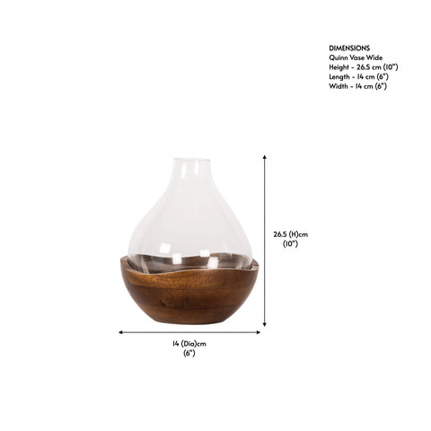 Quinn Wide Glass Vase