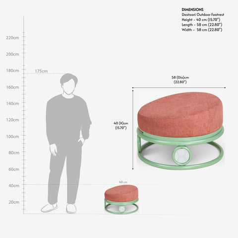 Dastoori Outdoor Footrest Pouf