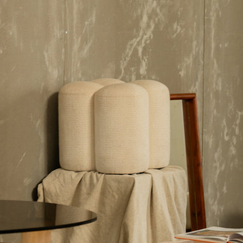 Poppy Clover Pouf
