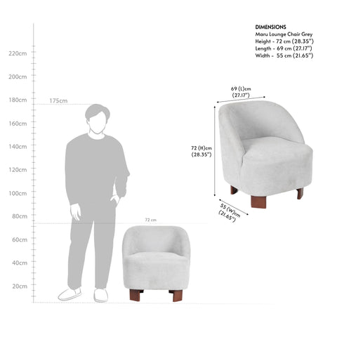 Maru Lounge Chair Grey