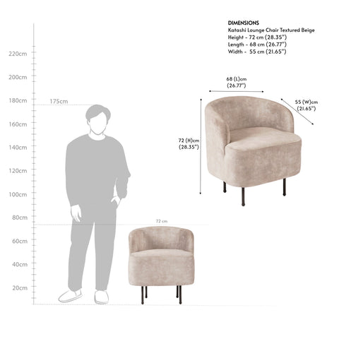 Katashi Beige Lounge Sofa Chair