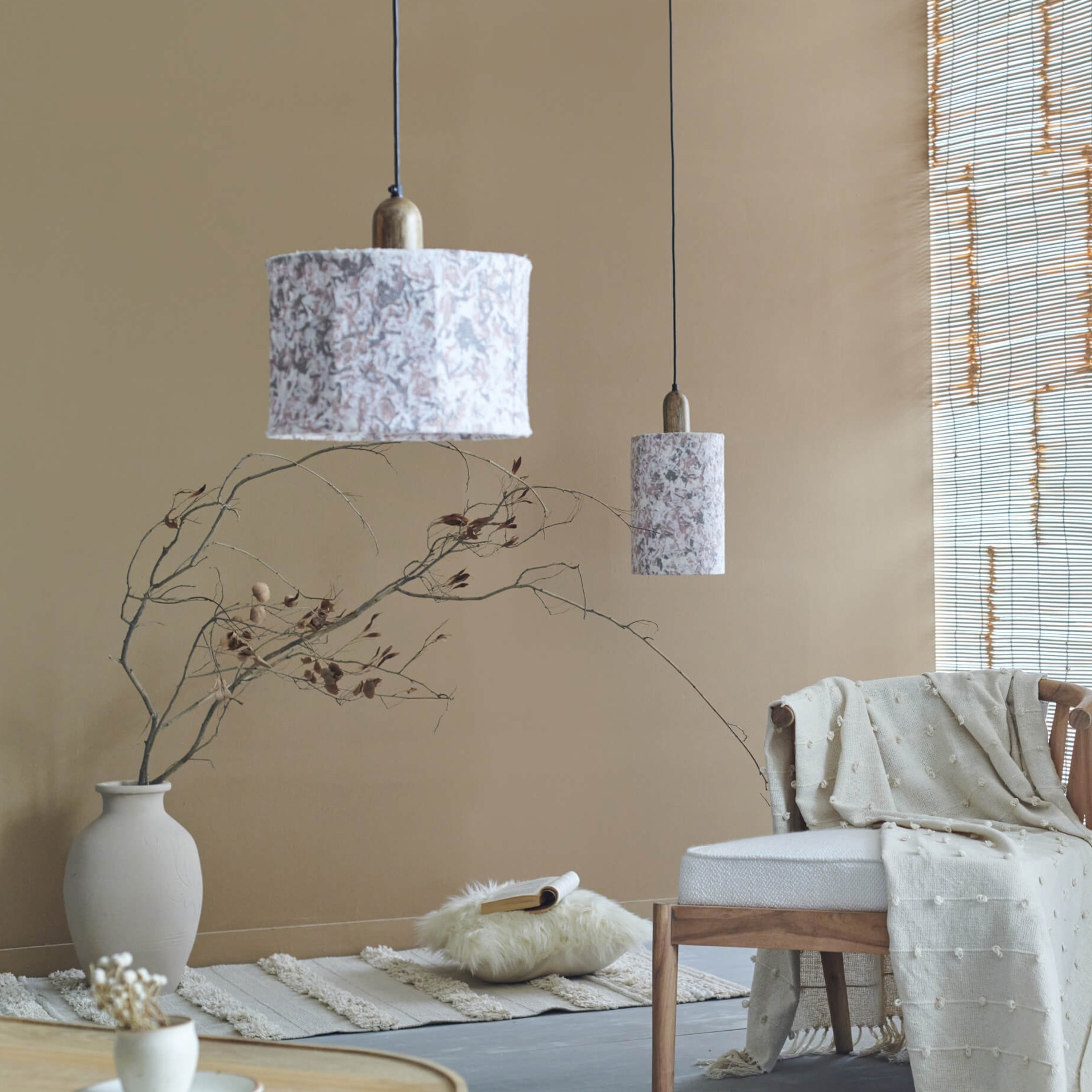 Flake Table Lamp Beige - Orange Tree Home Pvt. Ltd.