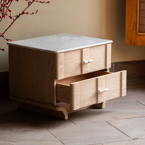 Dune Marble Bedside Table