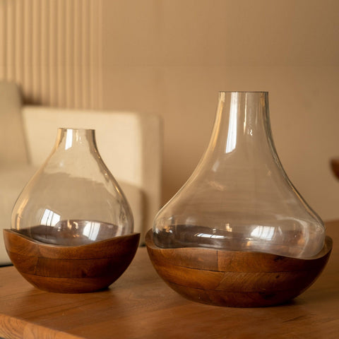 Quinn Wide Glass Vase